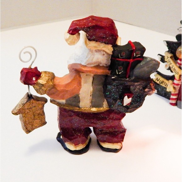 Kurt Adler Snowtown Village Claus & Co Workshop Lighted House With Santa Claus - Picture 5 of 13